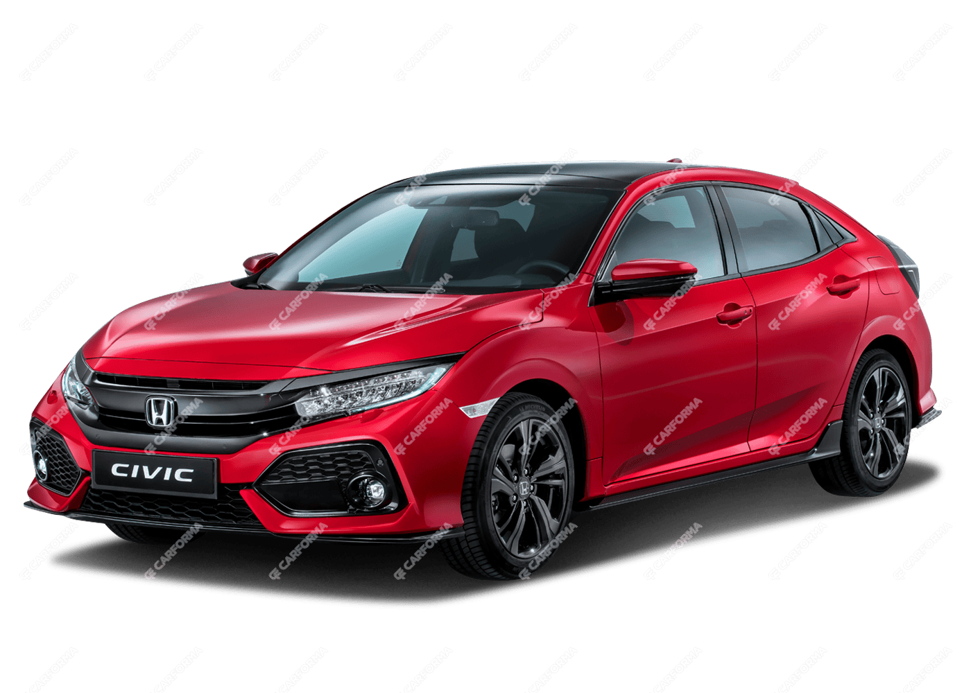 Ворсовые коврики на Honda Civic X 5d 2017 - 2021