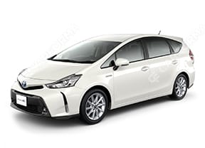 Ворсовые коврики на Toyota Prius Alpha 2011 - 2021